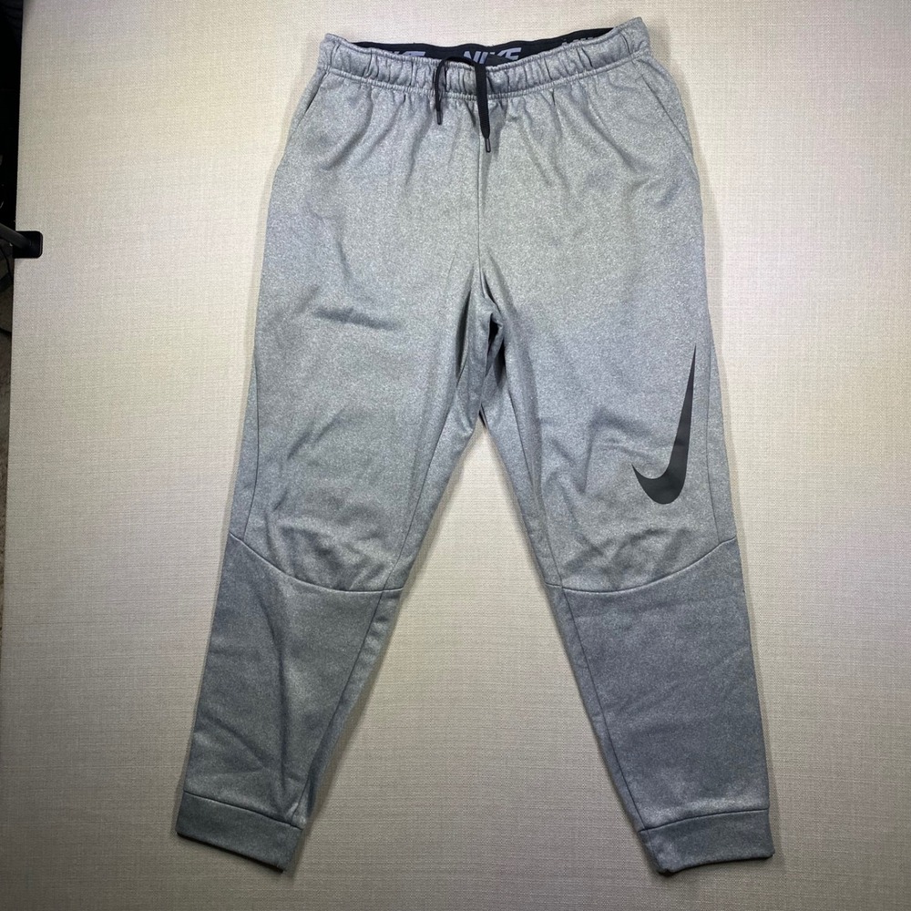 Nike Mens Therma-FIT Dri-FIT Tapered Training Joggers Gray 800317-091 Size L